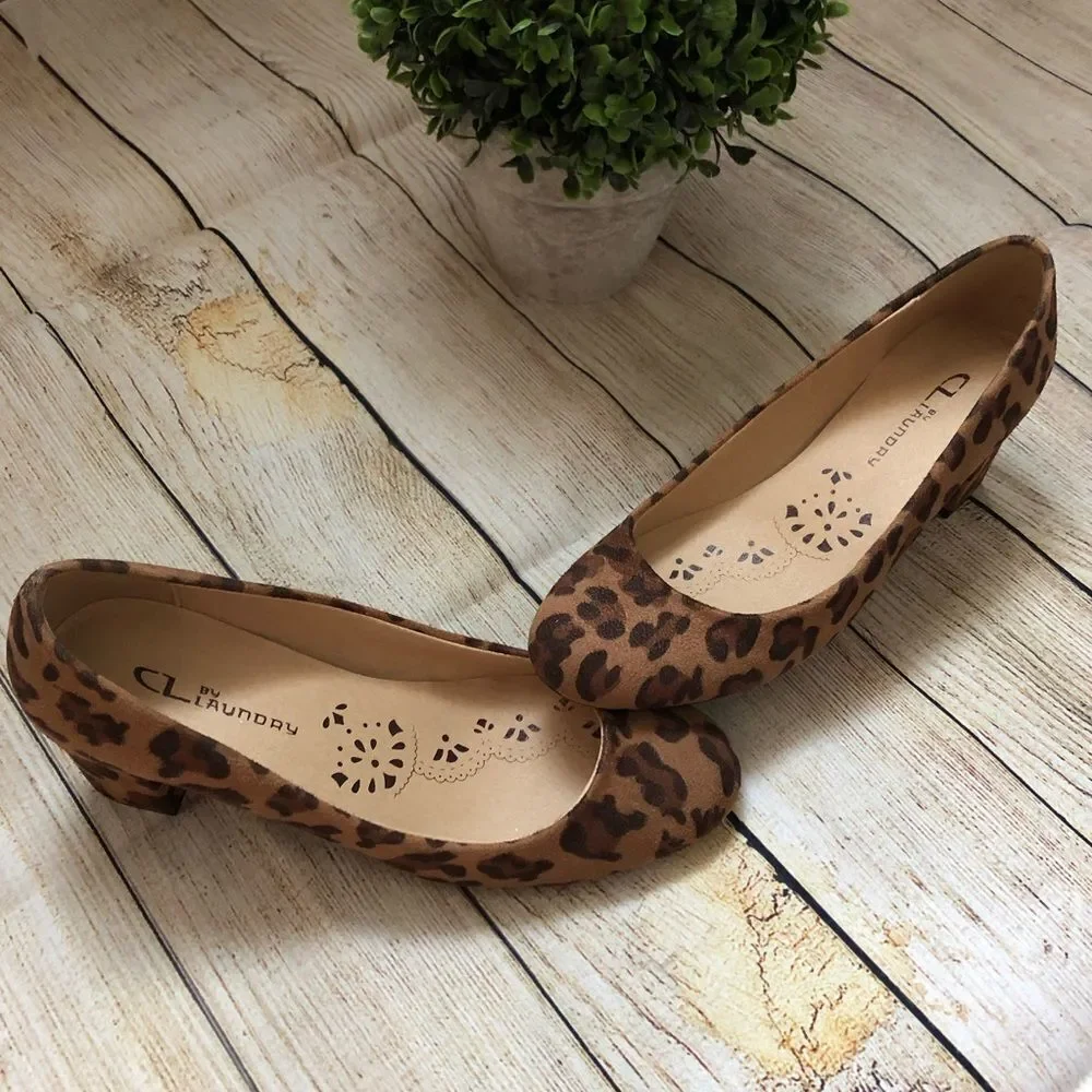 CL BY LAUNDRY Classy Evening Leopard Pumps